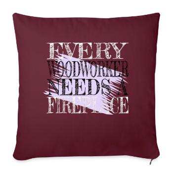 carpenter funny humor carpentry hobbyists - Sofakissenbezug 45 x 45 cm - Burgunderrot - Vorne