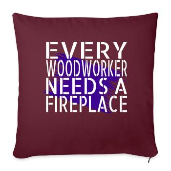 charpentier fille tshirts charpentier citations tshirts - Housse de coussin décorative 45 x 45 cm - bordeaux - Devant
