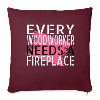 coupe-idée cadeau arboriculteur - Housse de coussin décorative 45 x 45 cm - bordeaux - Devant