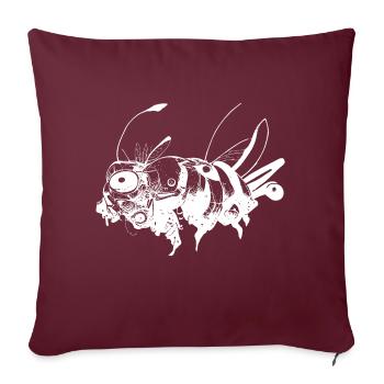 Cyber Abeille Blanche - Housse de coussin décorative 45 x 45 cm - bordeaux - Devant