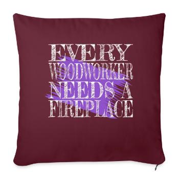 Jokes Tree Feller Gift Joke Cutter Jackhammer - Sofa pillowcase 17,3'' x 17,3'' (45 x 45 cm) - burgundy - Front