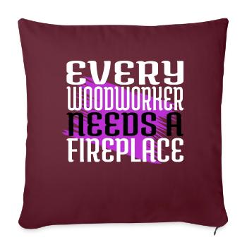 carpenter funny tshirts statement lumber - Sofakissenbezug 45 x 45 cm - Burgunderrot - Vorne