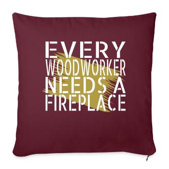 blagues drôles citations de charpentier blague de charpentier - Housse de coussin décorative 45 x 45 cm - bordeaux - Devant