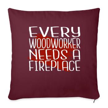 woodworker fun forestry union carpenter tshirts - Sofakissenbezug 45 x 45 cm - Burgunderrot - Vorne