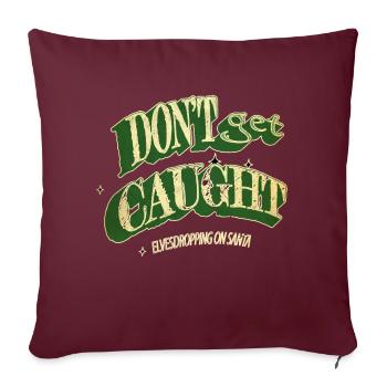 Vacances de Noël Couples Blague Déclaration Animal - Housse de coussin décorative 45 x 45 cm - bordeaux - Devant
