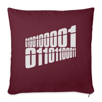 Langage de programme de code binaire - Housse de coussin décorative 45 x 45 cm - bordeaux - Devant