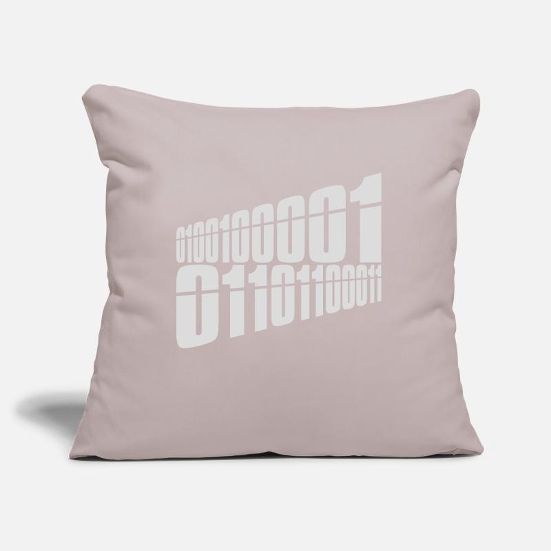Langage de programme de code binaire Housse de coussin décorative 45 x 45 cm