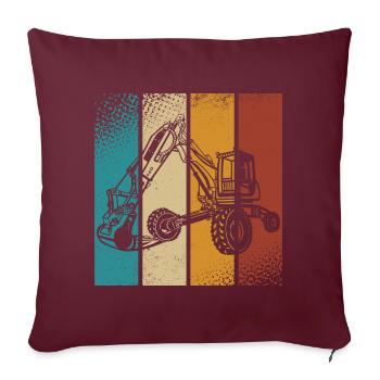 Bagger - Sofakissenbezug 45 x 45 cm - Burgunderrot - Vorne
