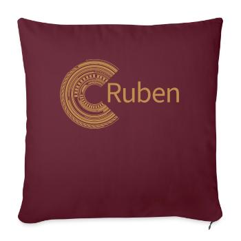 Für Ruben - Sofakissenbezug 45 x 45 cm - Burgunderrot - Vorne