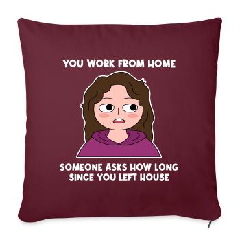 Travailler à domicile Lazy Design for Proud - Housse de coussin décorative 45 x 45 cm - bordeaux - Devant