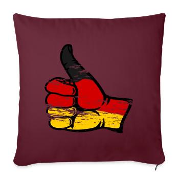 Allemagne Drapeau Tout Effacer l’icône utilisée - Housse de coussin décorative 45 x 45 cm - bordeaux - Devant