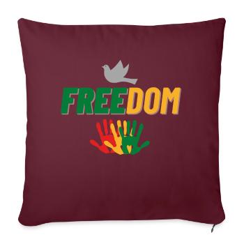 Freedom - Sofakissenbezug 45 x 45 cm - Burgunderrot - Vorne