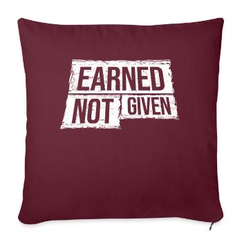 Motivé par un état d’ positif mérité et non par un état d’ positif - Housse de coussin décorative 45 x 45 cm - bordeaux - Devant