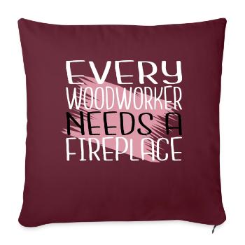 Carpenter Work Tshirts Woodworker Gift Cool - Sofa pillowcase 17,3'' x 17,3'' (45 x 45 cm) - burgundy - Front