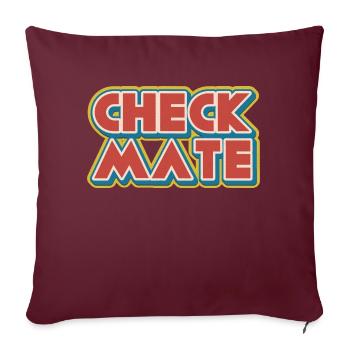 Échecs Echecs Echecs Echecs Moves Joueur D’échecs - Housse de coussin décorative 45 x 45 cm - bordeaux - Devant