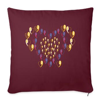 La coupe du coeur. - Housse de coussin décorative 45 x 45 cm - bordeaux - Devant