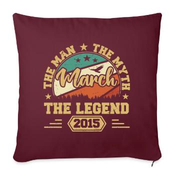 Mars 2015 Anniversaire 2015 Marche des légendes - Housse de coussin décorative 45 x 45 cm - bordeaux - Devant