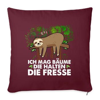 I like trees that keep their mouths shut - Sofa pillowcase 17,3'' x 17,3'' (45 x 45 cm) - burgundy - Front