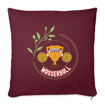Wasserball Siegerin Gewinner Turnier Meisterschaft - Sofakissenbezug 45 x 45 cm - Burgunderrot - Vorne