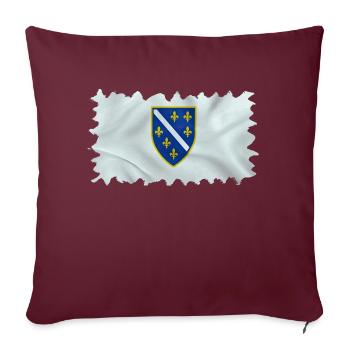 Bosnie-Herzégovine europe sarajavo drapeau mostar - Housse de coussin décorative 45 x 45 cm - bordeaux - Devant
