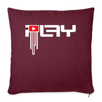 Party Play Switch On Symbol Turn On Graffiti - Sofa pillowcase 17,3'' x 17,3'' (45 x 45 cm) - burgundy - Front
