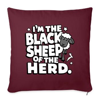 Moutons Éleveur d’ovins Éleveur d’agneaux - Housse de coussin décorative 45 x 45 cm - bordeaux - Devant