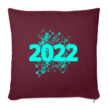 2022 - Sofa pillowcase 17,3'' x 17,3'' (45 x 45 cm) - burgundy - Front