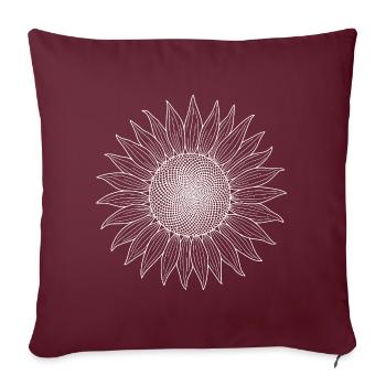 sunflower - Sofa pillowcase 17,3'' x 17,3'' (45 x 45 cm) - burgundy - Front