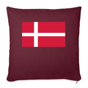 denmark flag - Housse de coussin décorative 45 x 45 cm - bordeaux - Devant