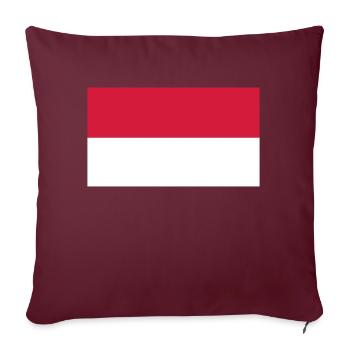 indonesia flag - Housse de coussin décorative 45 x 45 cm - bordeaux - Devant