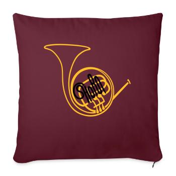 Français Corne II - Housse de coussin décorative 45 x 45 cm - bordeaux - Devant
