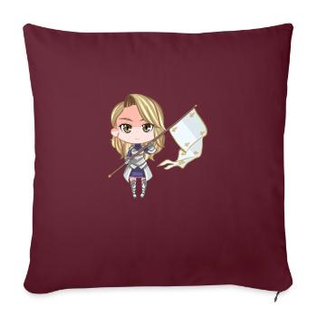 Jeanne d'Arc Marion - Housse de coussin décorative 45 x 45 cm - bordeaux - Devant
