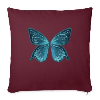 Butterfly wings, fairy, Wonderland, magic - Sofa pillowcase 17,3'' x 17,3'' (45 x 45 cm) - burgundy - Front