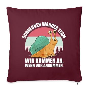 Wandern - Sofakissenbezug 45 x 45 cm - Burgunderrot - Vorne