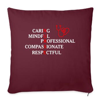 Infirmière Médecin Infirmière Hôpital - Housse de coussin décorative 45 x 45 cm - bordeaux - Devant