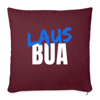 LAUSBUA - Sofakissenbezug 45 x 45 cm - Burgunderrot - Vorne