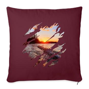 MÜRITZ MER DU NORD MER BALTIQUE SCHARBEUTZ - Housse de coussin décorative 45 x 45 cm - bordeaux - Devant