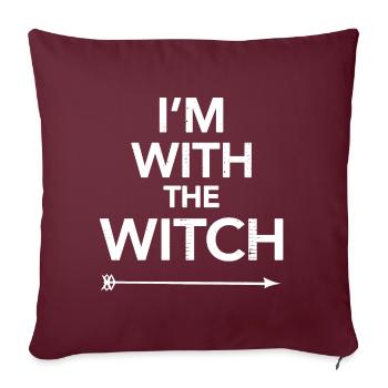 Dans le With The Witch - Housse de coussin décorative 45 x 45 cm - bordeaux - Devant
