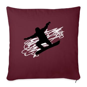 Snowboard Snowboarder - Sofakissenbezug 45 x 45 cm - Burgunderrot - Vorne