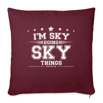 Ciel - Housse de coussin décorative 45 x 45 cm - bordeaux - Devant