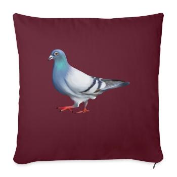 PIGEON - Housse de coussin décorative 45 x 45 cm - bordeaux - Devant