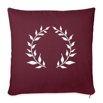 Wreath white - Sofa pillowcase 17,3'' x 17,3'' (45 x 45 cm) - burgundy - Front
