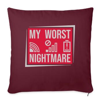 Protéger mon pire cauchemar - Housse de coussin décorative 45 x 45 cm - bordeaux - Devant