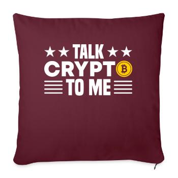 Crypto - Housse de coussin décorative 45 x 45 cm - bordeaux - Devant