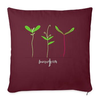Mikrotriebe - Microgreen - Sofakissenbezug 45 x 45 cm - Burgunderrot - Vorne