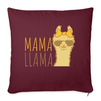 Lunettes de soleil Mrs Mama Llama - Housse de coussin décorative 45 x 45 cm - bordeaux - Devant