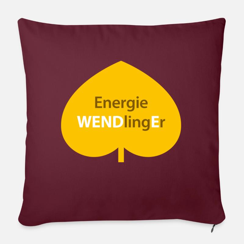 Energie WENDlingEr - Sofakissenbezug 45 x 45 cm - Burgunderrot