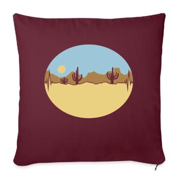 Fréquence Paysage désertique Silhouette - Housse de coussin décorative 45 x 45 cm - bordeaux - Devant