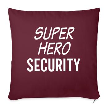 Super hero security dad mom daughter adult costume - Housse de coussin décorative 45 x 45 cm - bordeaux - Devant