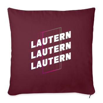 Kaiserslautern Allemagne City Font Skyline - Housse de coussin décorative 45 x 45 cm - bordeaux - Devant